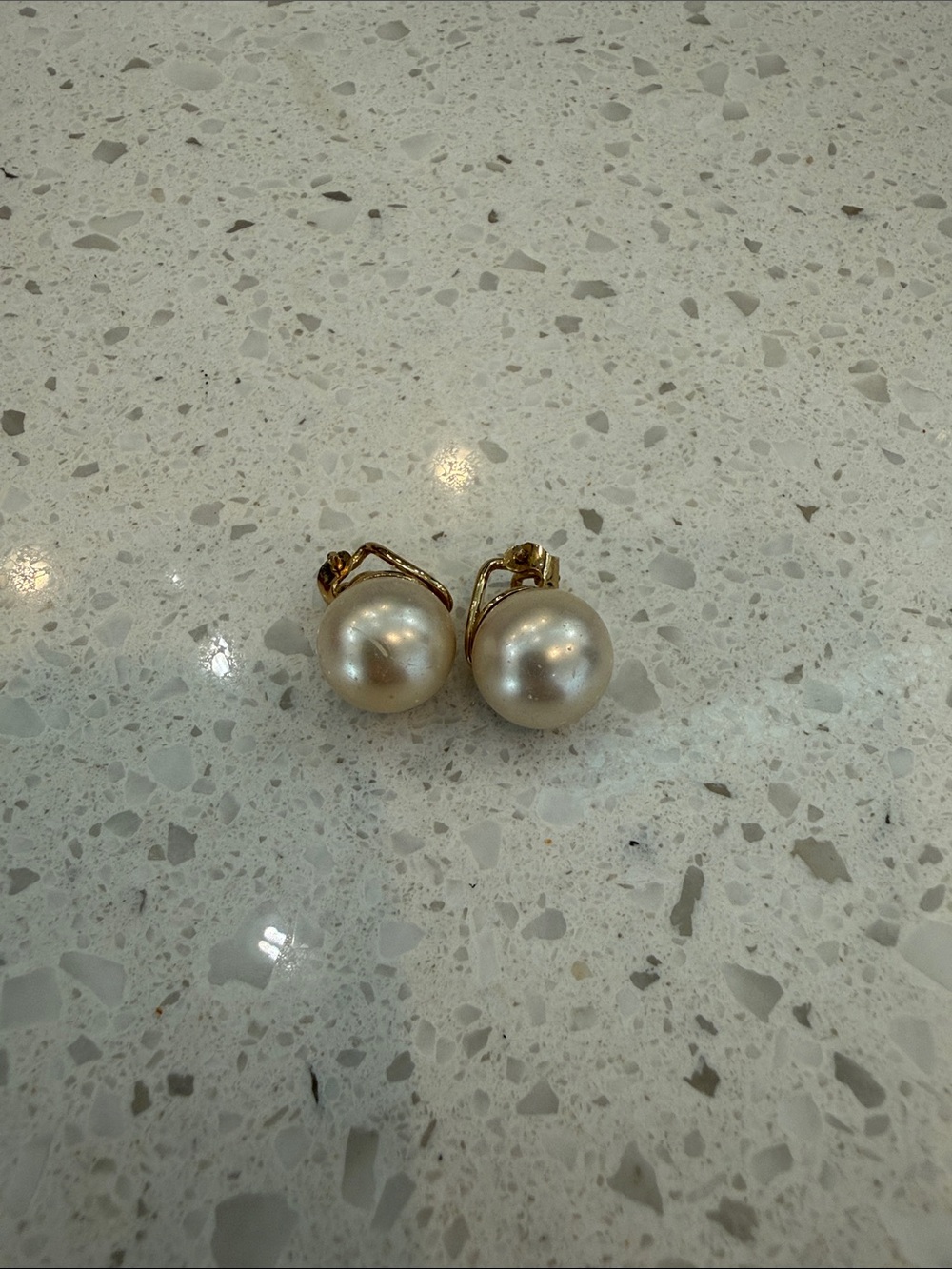 Dior Gold-Tone Clip-On Earrings with Cream Pearl Drops